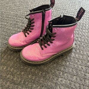 Dr. Martens Black and Pink Boots